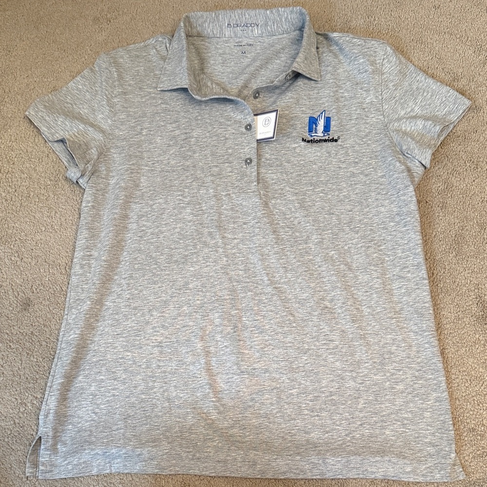 Gray Polo Shirt with Nationwide Logo